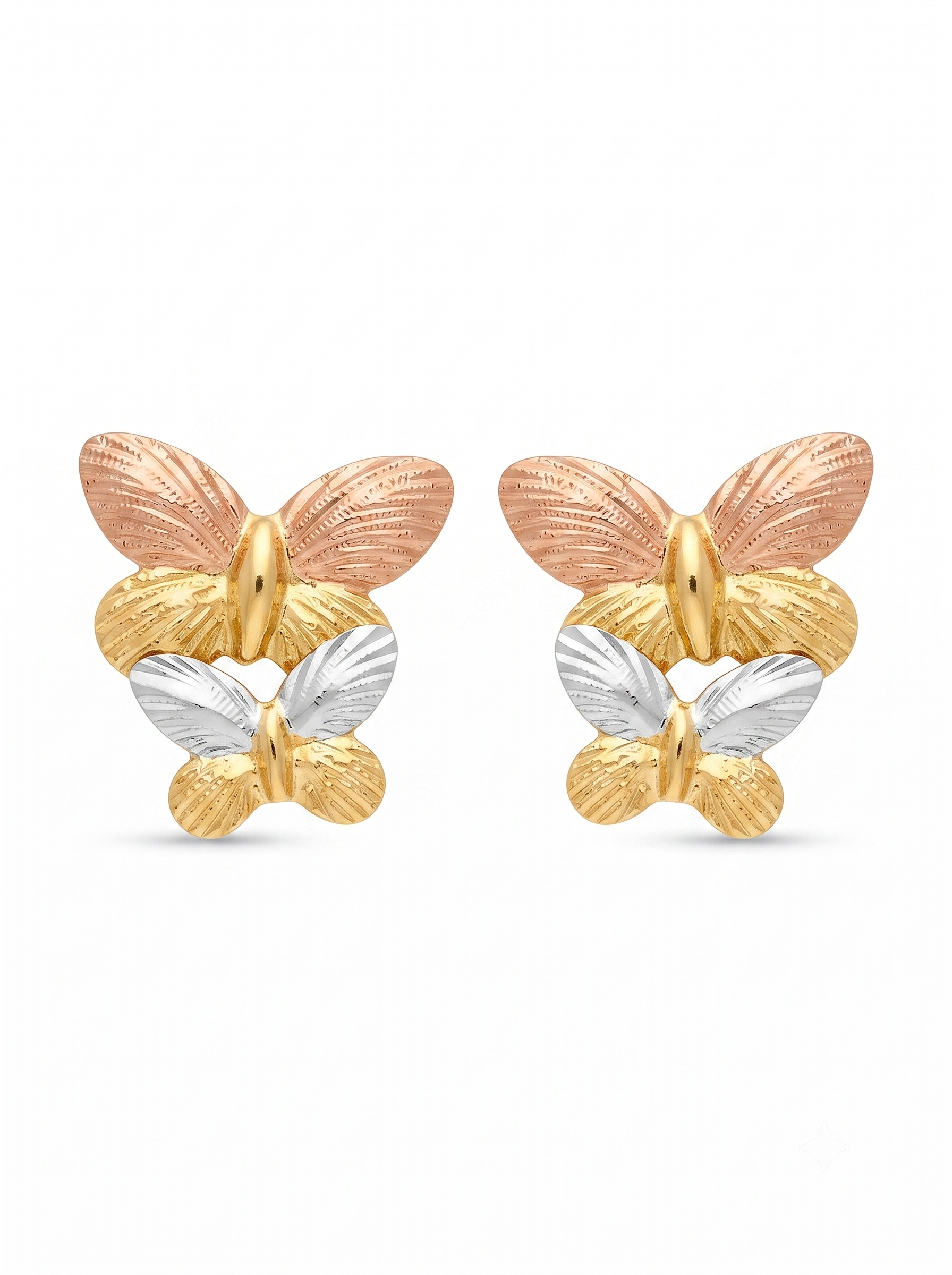 Dual Butterfly Stud Earrings | Premium Anti-Tarnish Jewellery for Women