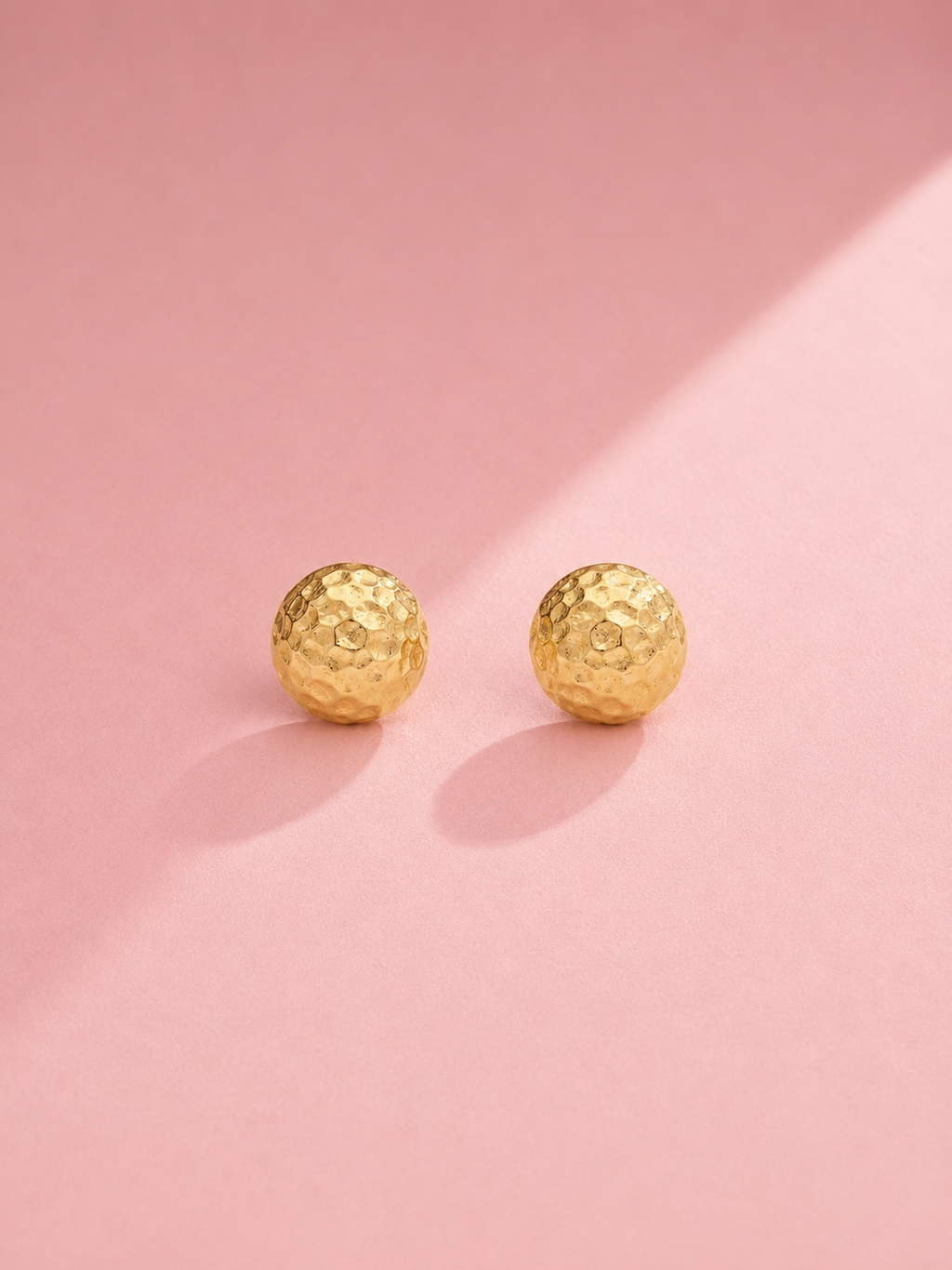 Gold Dome Ball Stud Earrings | Anti-Tarnish 18K Gold-Plated Collection