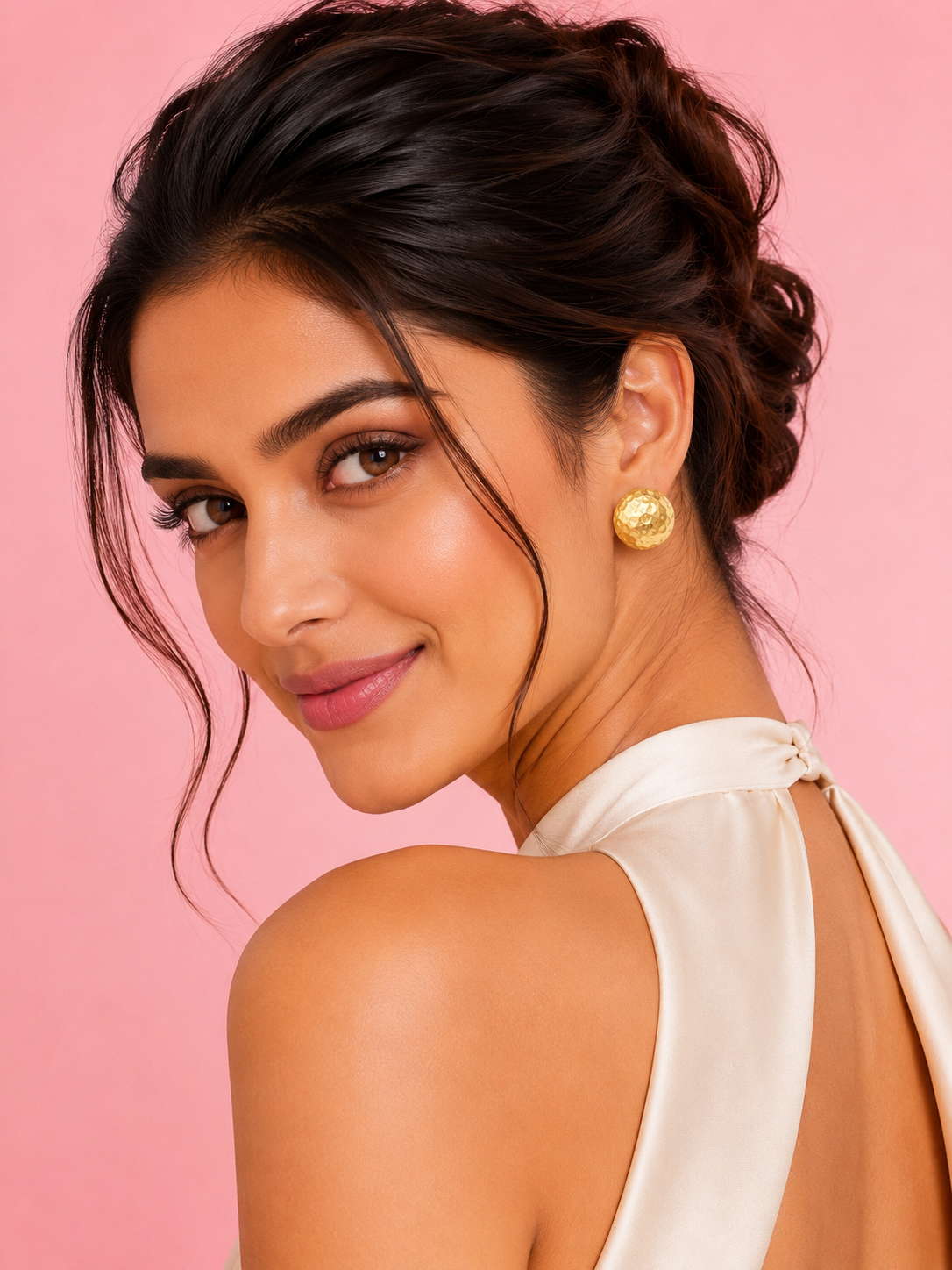 Gold Dome Ball Stud Earrings | Anti-Tarnish 18K Gold-Plated Collection
