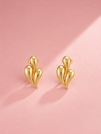 Triple Curve Stud Earrings | 18K Gold-Plated Demi-Fine Jewellery