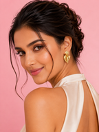 Triple Curve Stud Earrings | 18K Gold-Plated Demi-Fine Jewellery