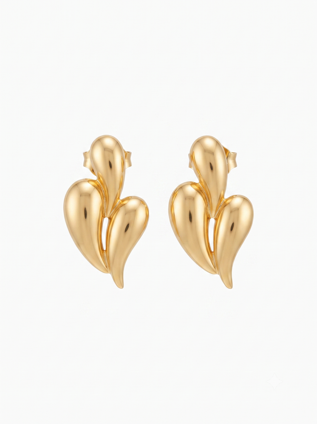Triple Curve Stud Earrings | 18K Gold-Plated Demi-Fine Jewellery