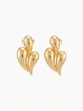 Triple Curve Stud Earrings | 18K Gold-Plated Demi-Fine Jewellery