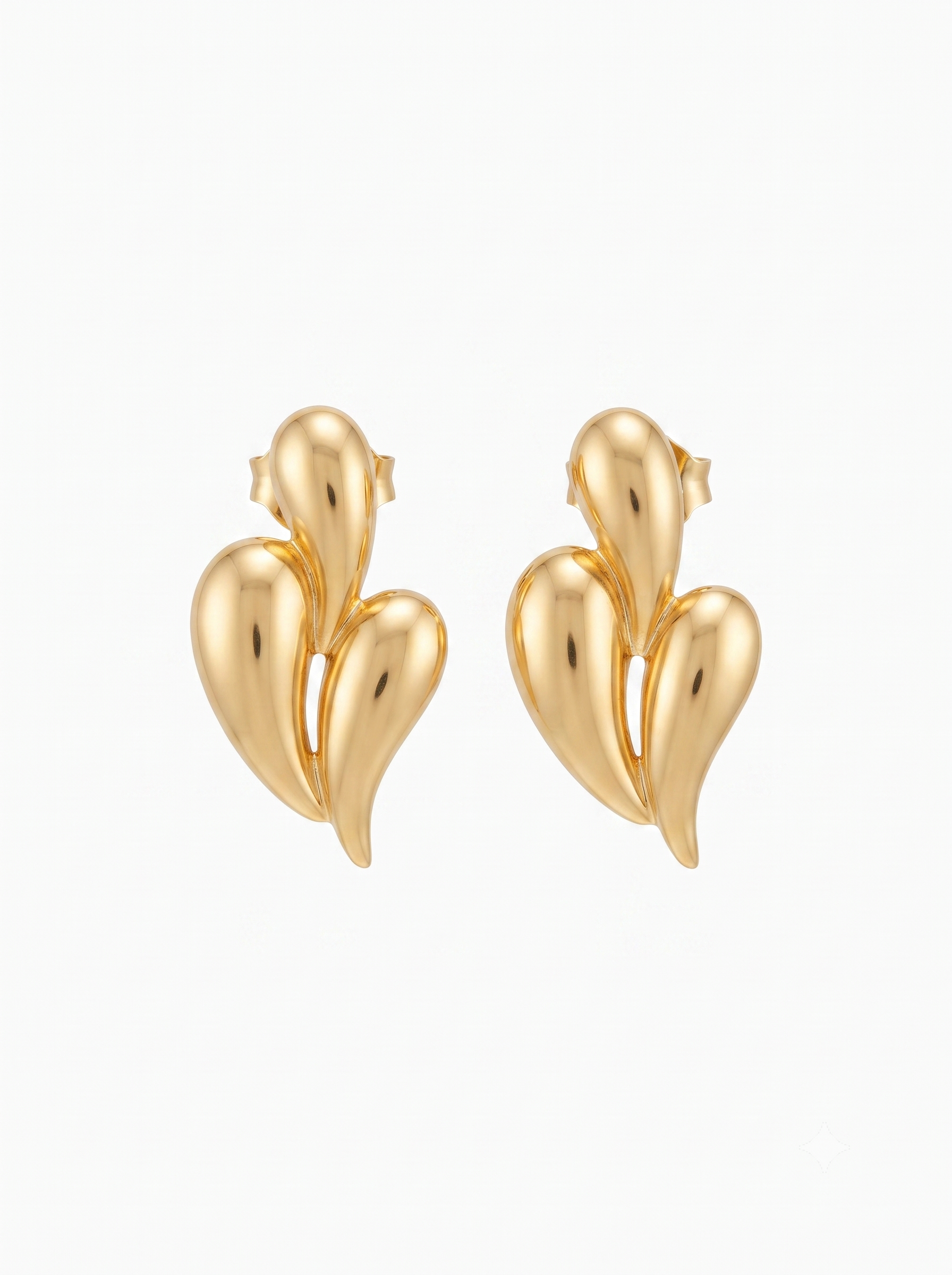 Triple Curve Stud Earrings | 18K Gold-Plated Demi-Fine Jewellery