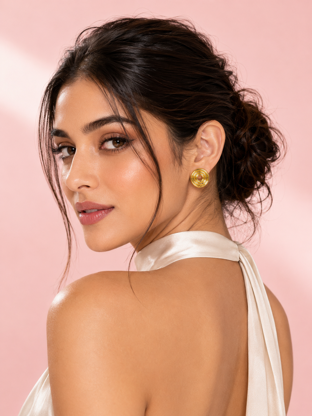 Gold Spiral Stud Earrings | 18K Gold-Plated Jewellery