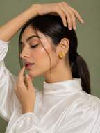 Gold Spiral Stud Earrings | 18K Gold-Plated Jewellery