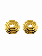 Gold Spiral Stud Earrings | 18K Gold-Plated Jewellery