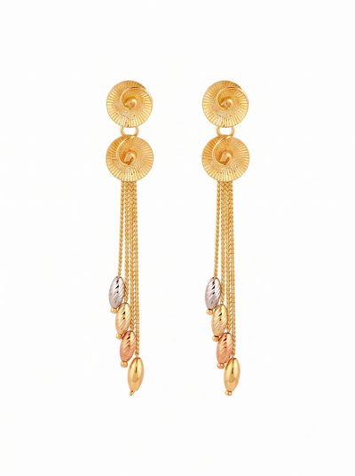 Long Chain Tassel Earrings | 18K Gold-Plated Demi-Fine Jewellery