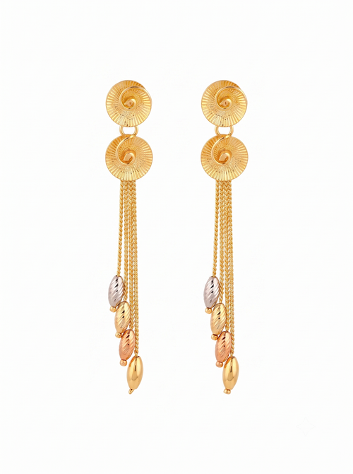 Long Chain Tassel Earrings | 18K Gold-Plated Demi-Fine Jewellery