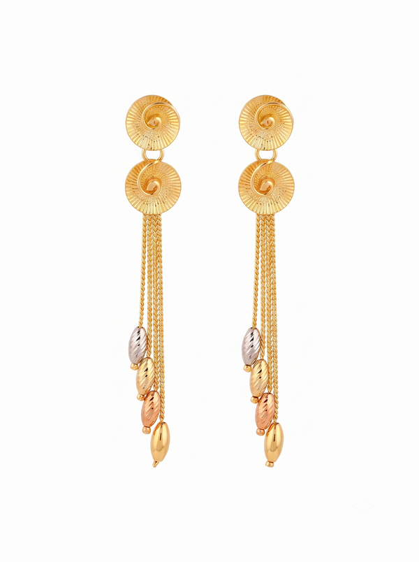 Long Chain Tassel Earrings | 18K Gold-Plated Demi-Fine Jewellery