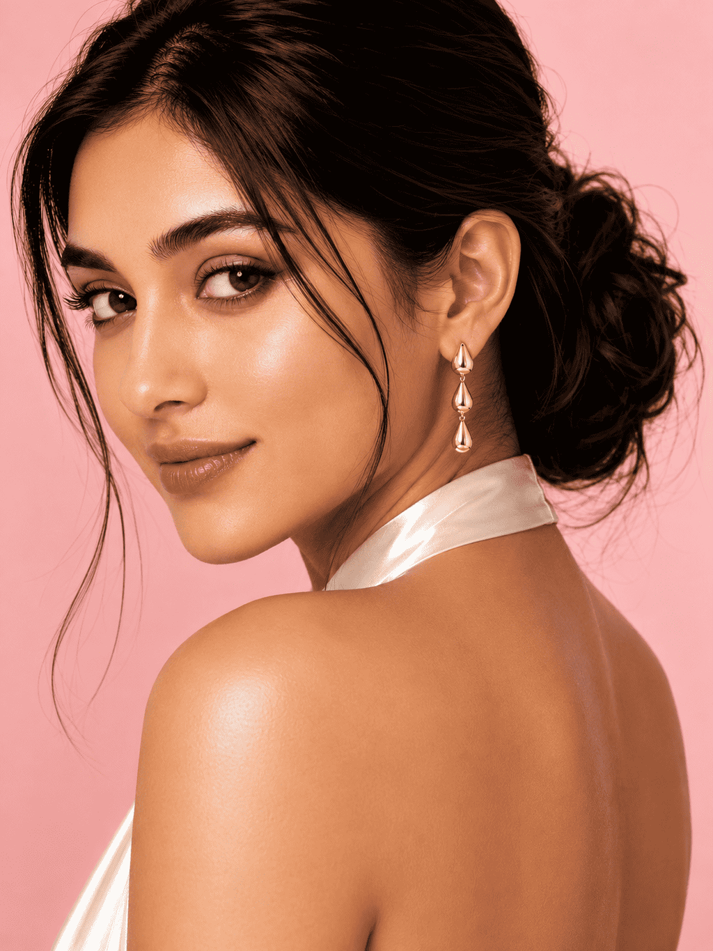Gold Triple Drop Earrings | 18K Gold-Plated Demi-Fine Jewellery