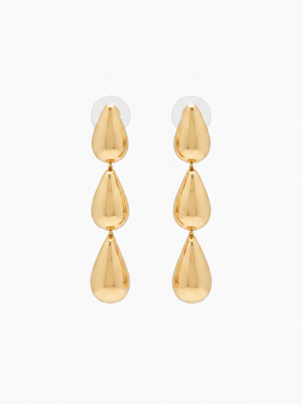 Gold Triple Drop Earrings | 18K Gold-Plated Demi-Fine Jewellery