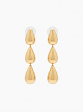 Gold Triple Drop Earrings | 18K Gold-Plated Demi-Fine Jewellery