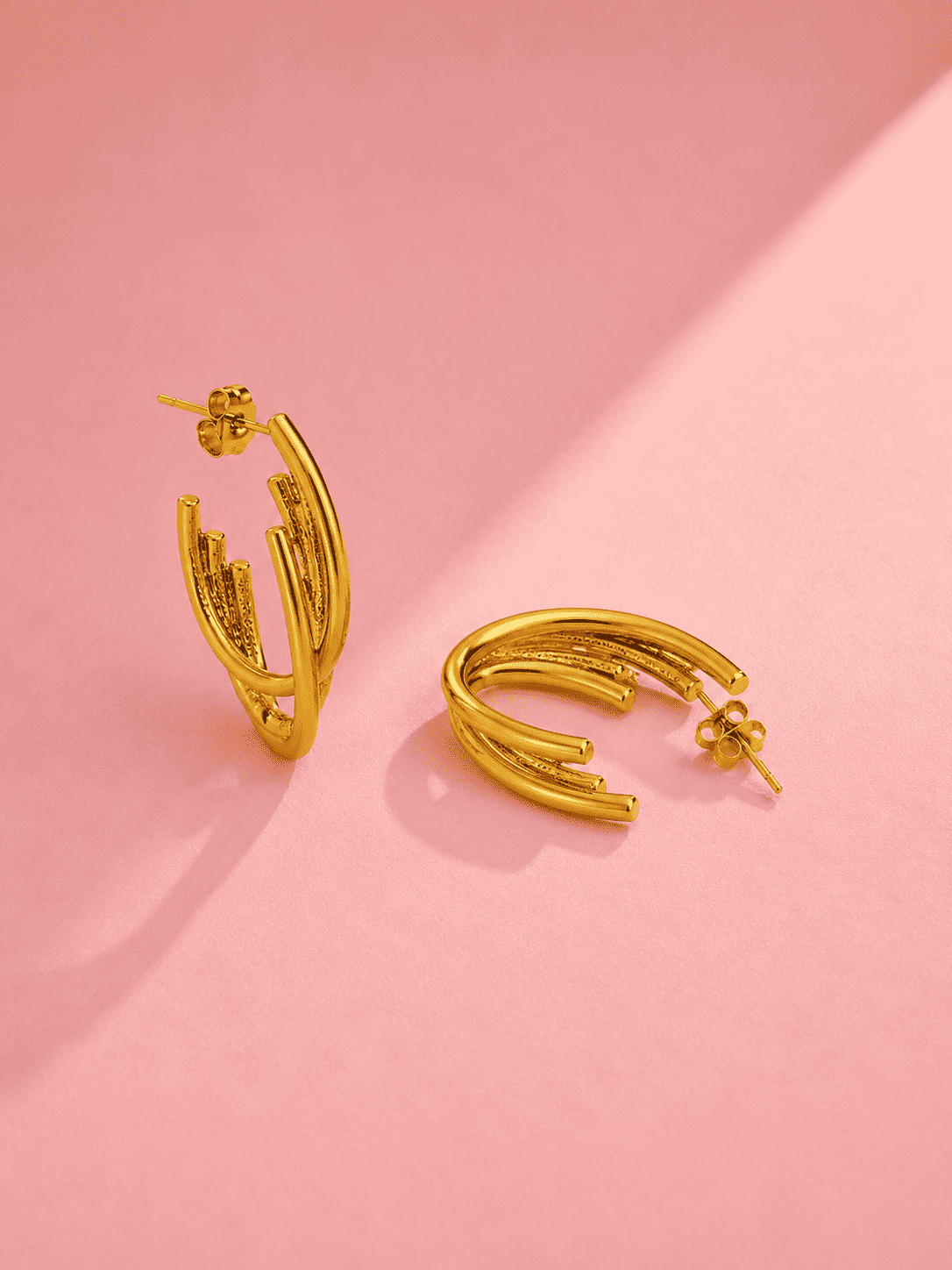 Layered Oval Hoop Earrings | Premium Demi-Fine Jewellery