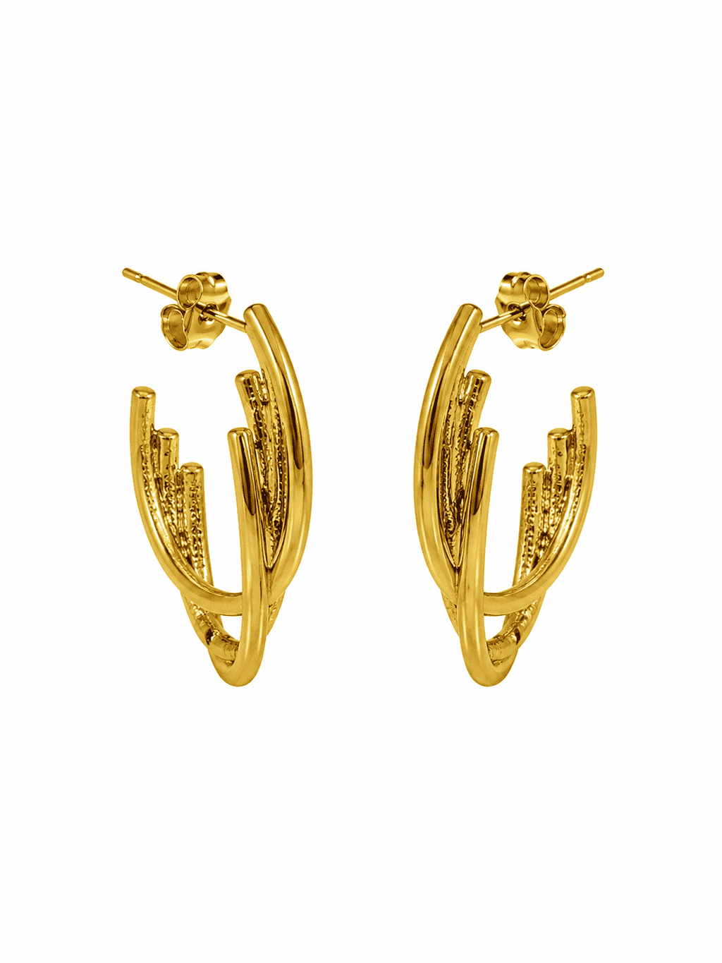 Layered Oval Hoop Earrings | Premium Demi-Fine Jewellery