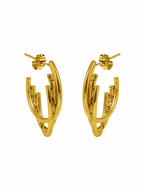 Layered Oval Hoop Earrings | Premium Demi-Fine Jewellery