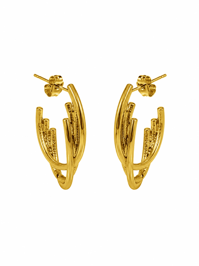 Layered Oval Hoop Earrings | Premium Demi-Fine Jewellery