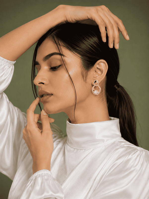 Molten Double Loop Earrings | Anti-Tarnish Everyday Luxury