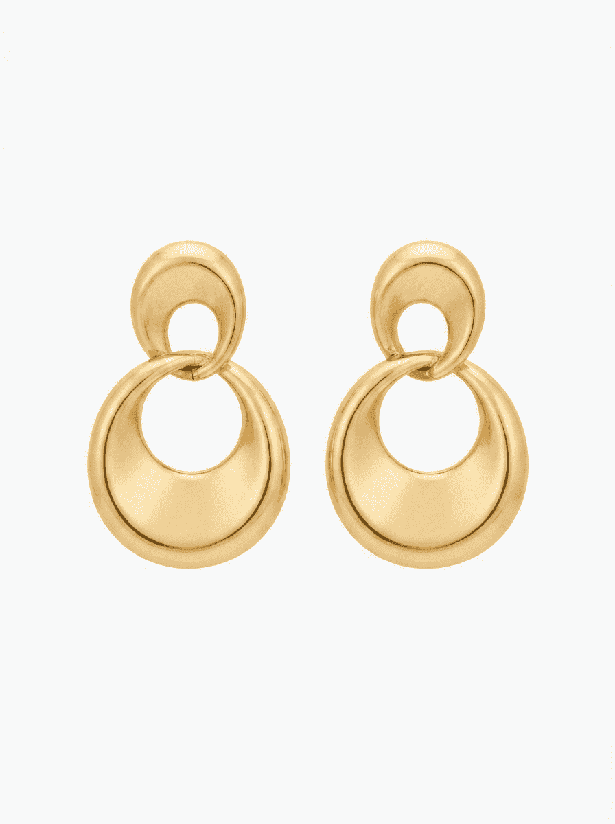 Molten Double Loop Earrings | Anti-Tarnish Everyday Luxury