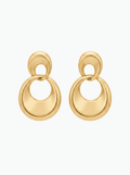 Molten Double Loop Earrings | Anti-Tarnish Everyday Luxury
