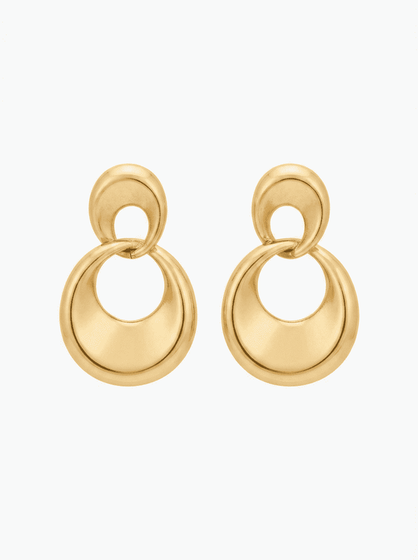 Molten Double Loop Earrings | Anti-Tarnish Everyday Luxury