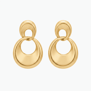 Molten Double Loop Earrings | Anti-Tarnish Everyday Luxury