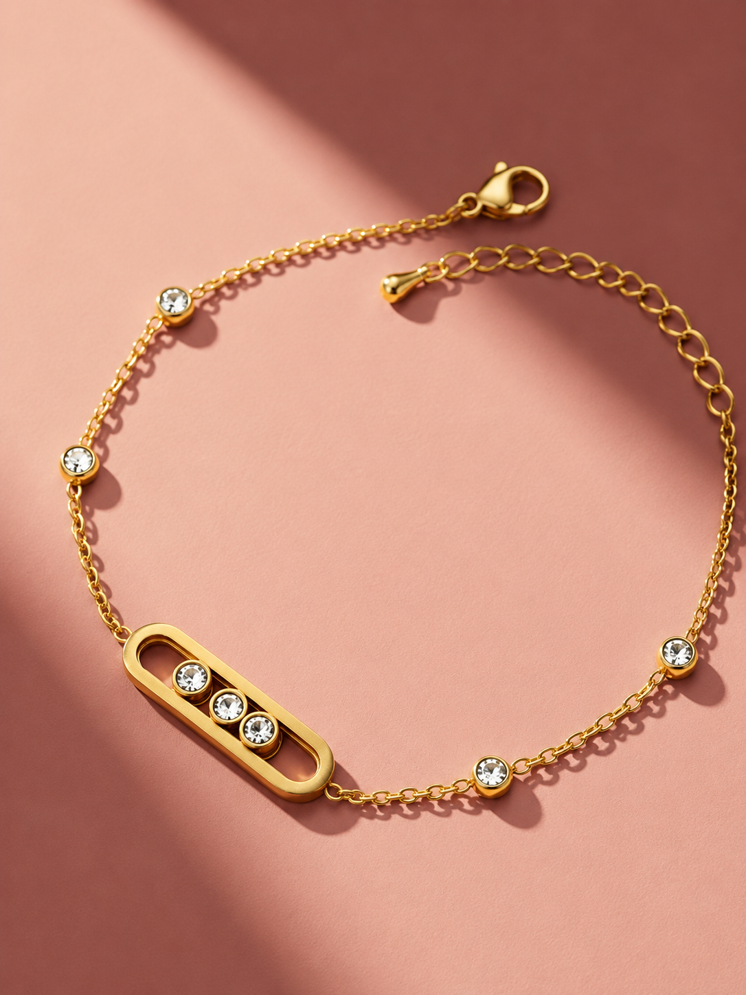 Golden Floating Crystal Bracelet