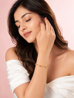 Anti-Tarnish Two-Tone Ball Charm Bracelet | 18K Gold-Plated Demi-Fine Jewellery