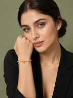 Anti-Tarnish Two-Tone Ball Charm Bracelet | 18K Gold-Plated Demi-Fine Jewellery