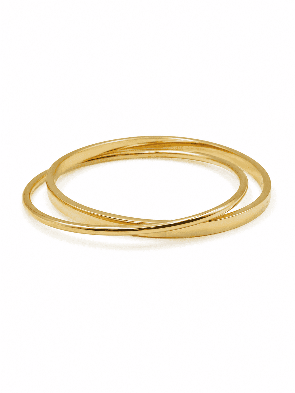 Anti-Tarnish Interlocking Crossover Ring