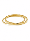 Anti-Tarnish Interlocking Crossover Ring