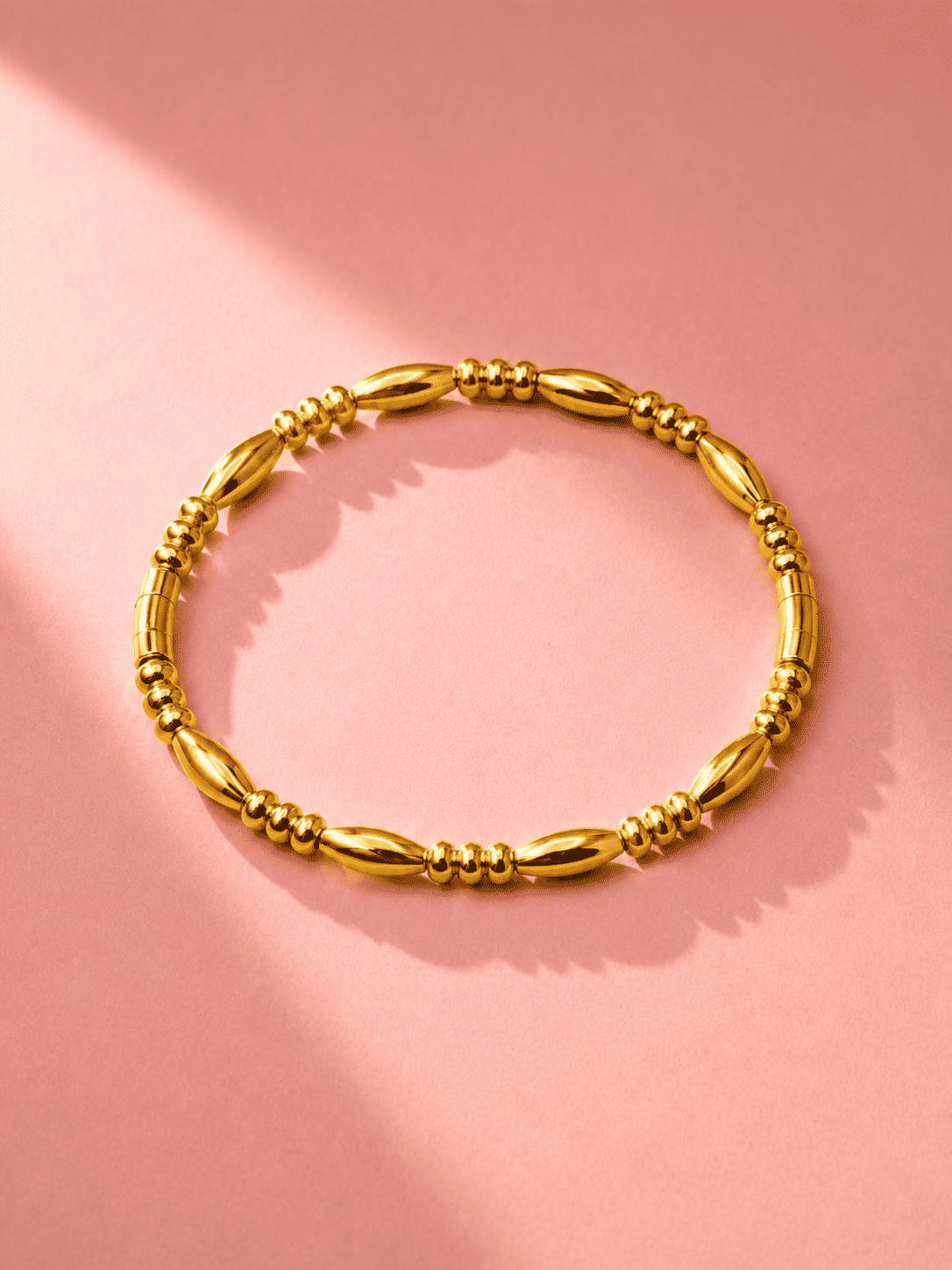Gold Rice Bead Kada | Anti-Tarnish 18K Gold-Plated Demi-Fine Jewellery