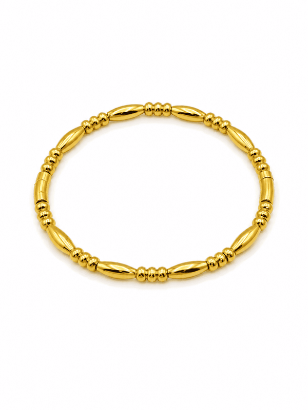 Gold Rice Bead Kada | Anti-Tarnish 18K Gold-Plated Demi-Fine Jewellery