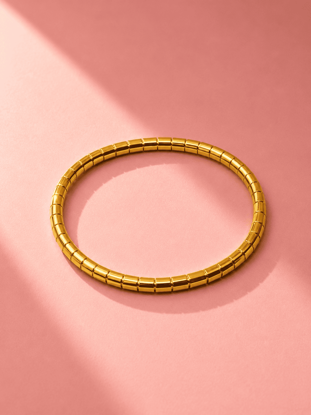Gold Barrel Bead Kada | 18K Gold-Plated Demi-Fine Jewellery