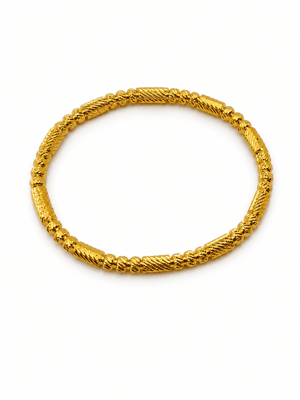 Textured Gold Beaded Kada | Anti-Tarnish 18K Gold-Plated Demi-Fine Jewellery