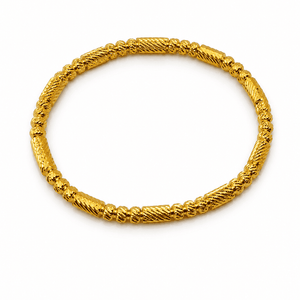 Textured Gold Beaded Kada | Anti-Tarnish 18K Gold-Plated Demi-Fine Jewellery