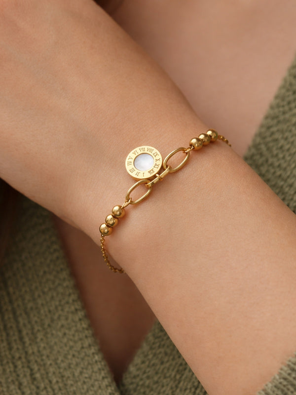 Golden Roman Charm Bracelet
