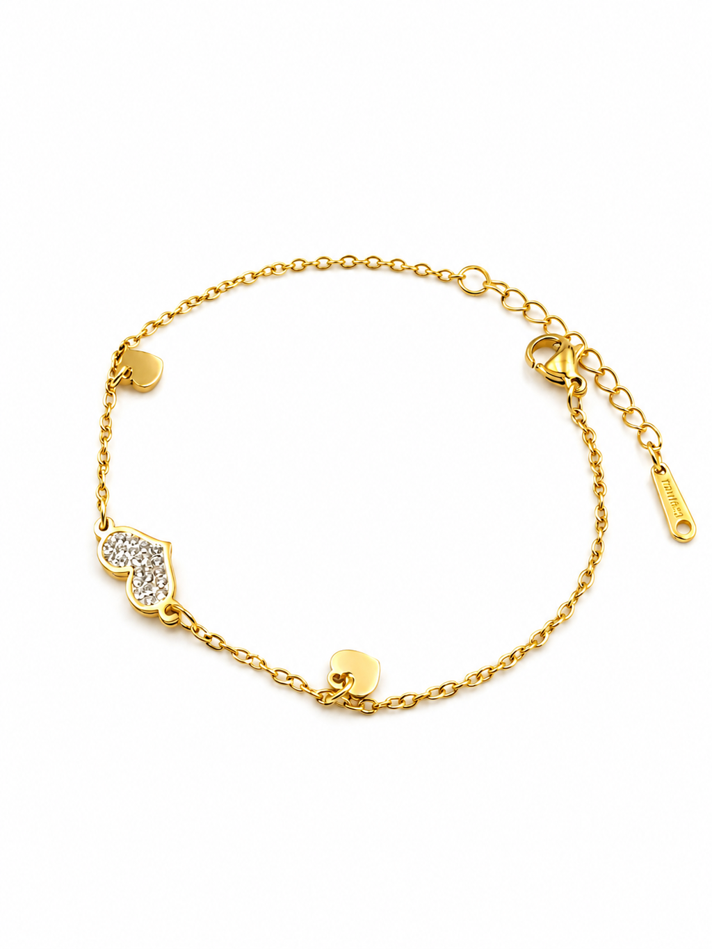 Minimal Heart Charm Bracelet
