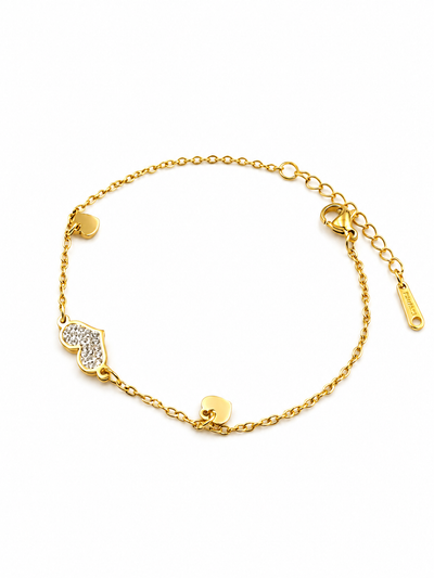 Minimal Heart Charm Bracelet