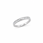 Sleek Minimal Engagement Ring for Her – anti-tarnish silver ring by Nesiy