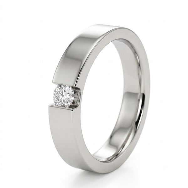 Zenith Silver Stud Ring For Him
