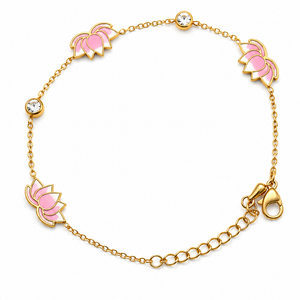 Floral Lotus Bracelet – anti-tarnish gold bracelet by Nesiy