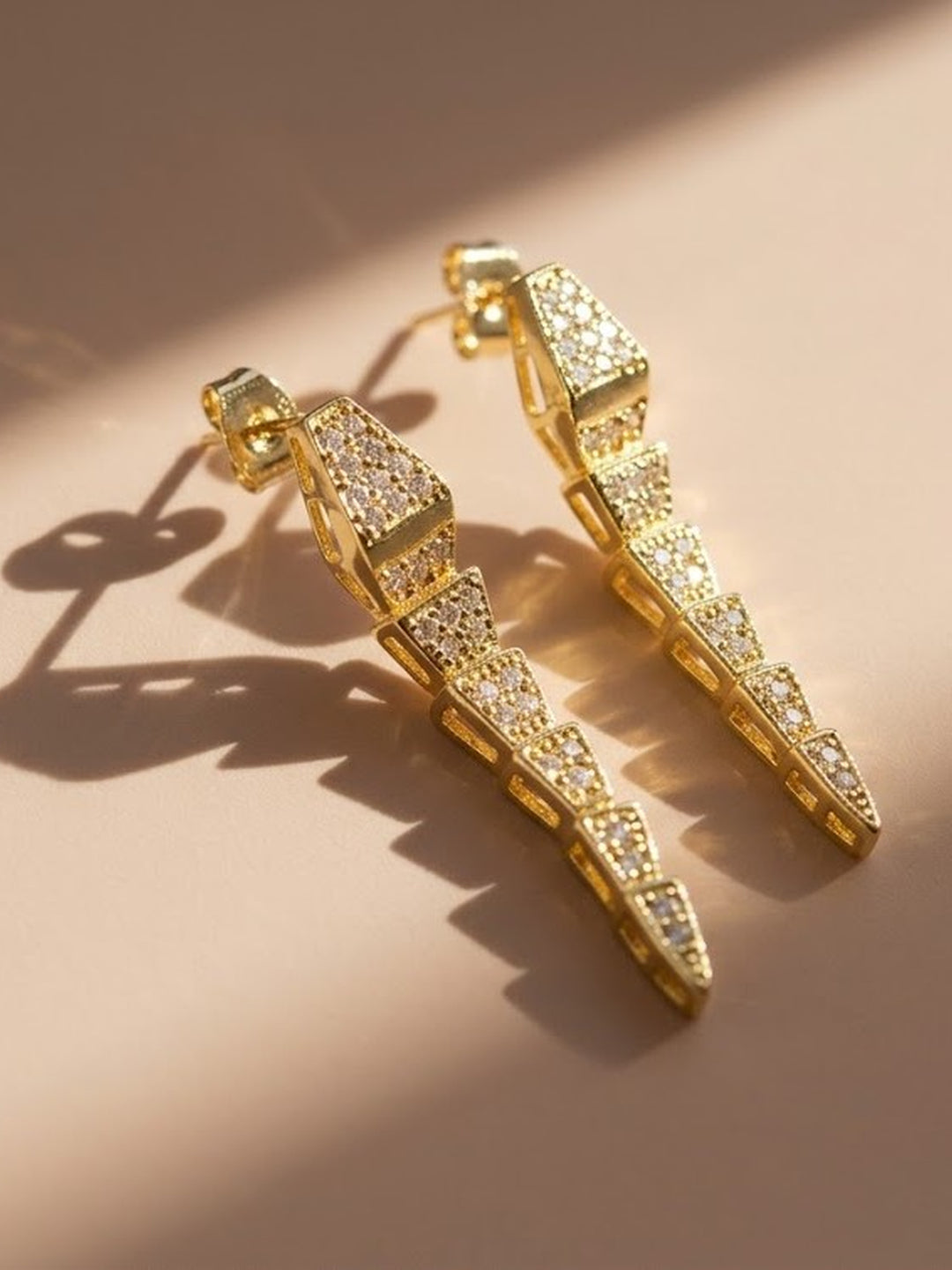 Serpent Glam Drop Earrings
