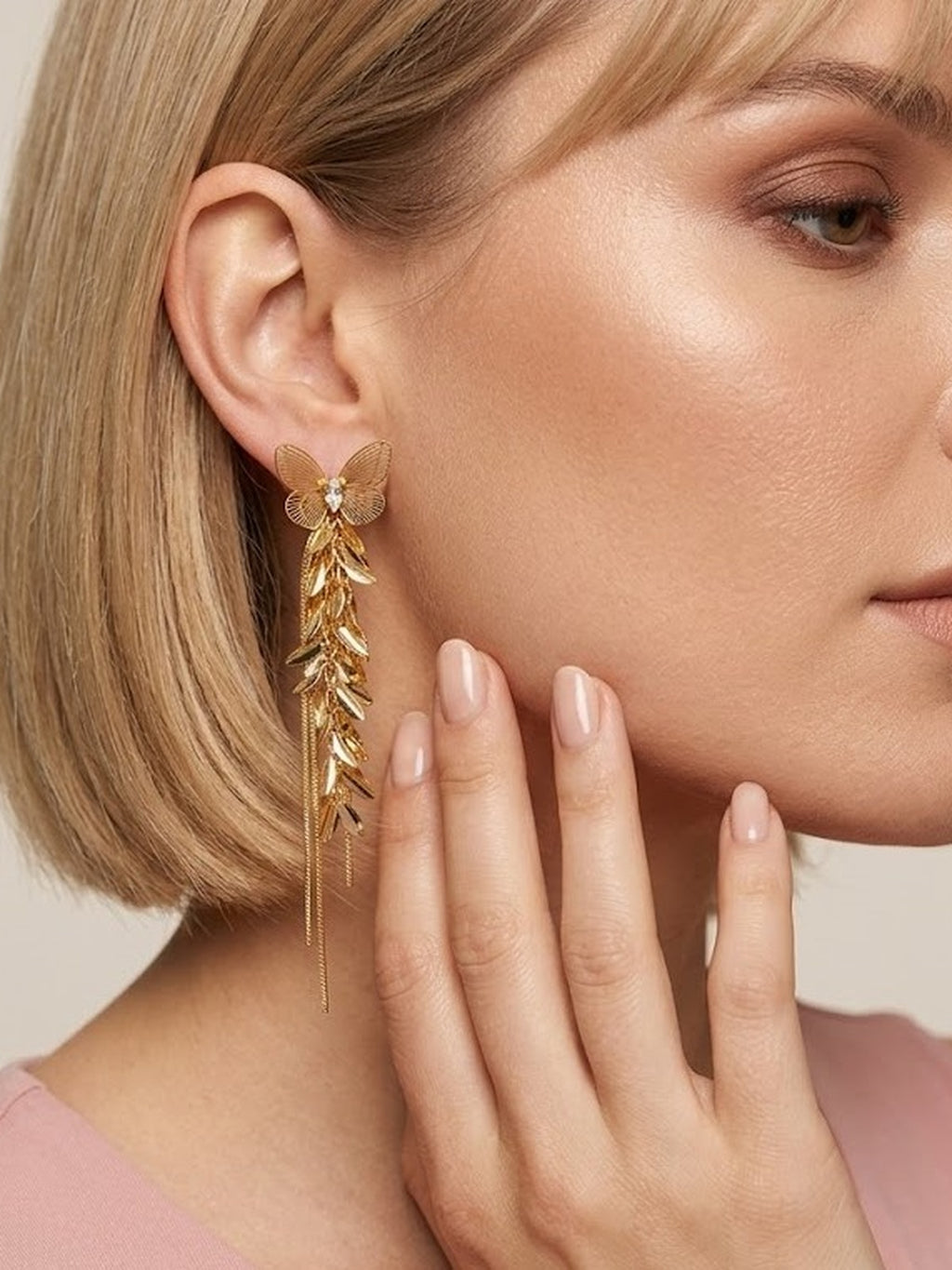 Butterfly Long Tassel Earrings