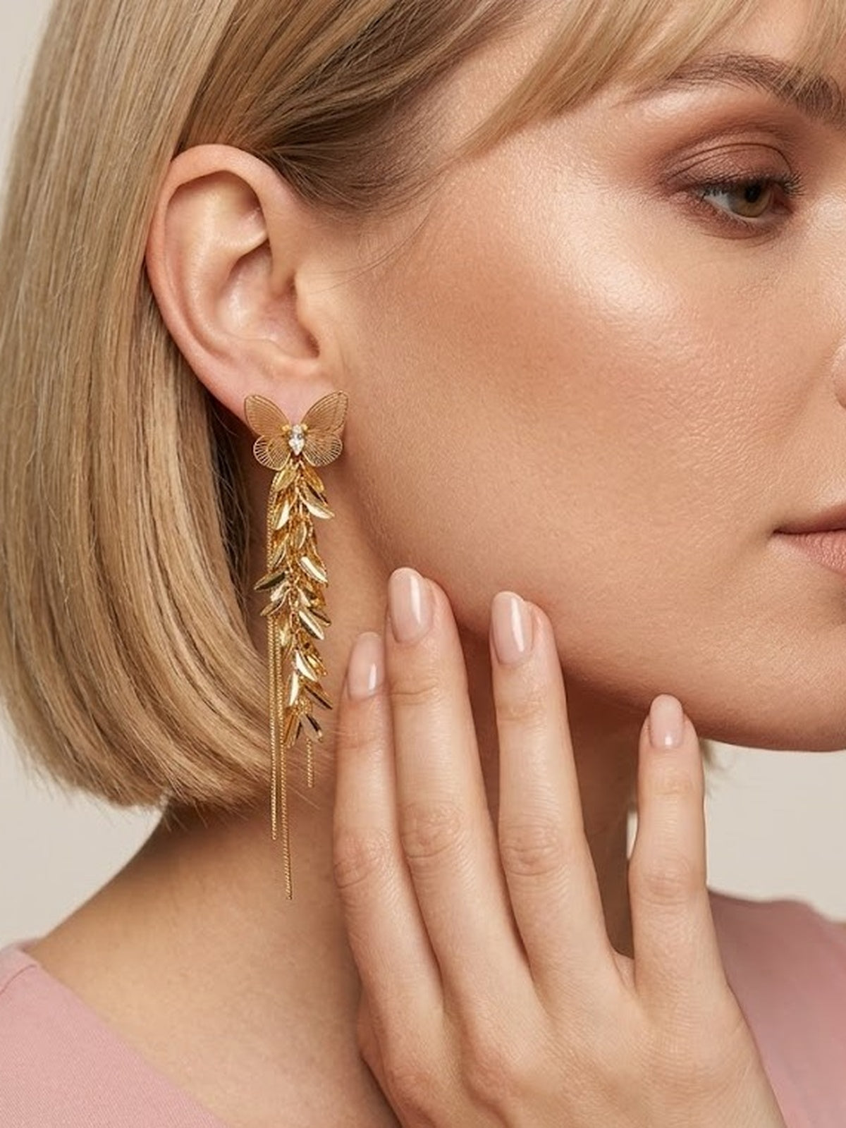 Butterfly Long Tassel Earrings