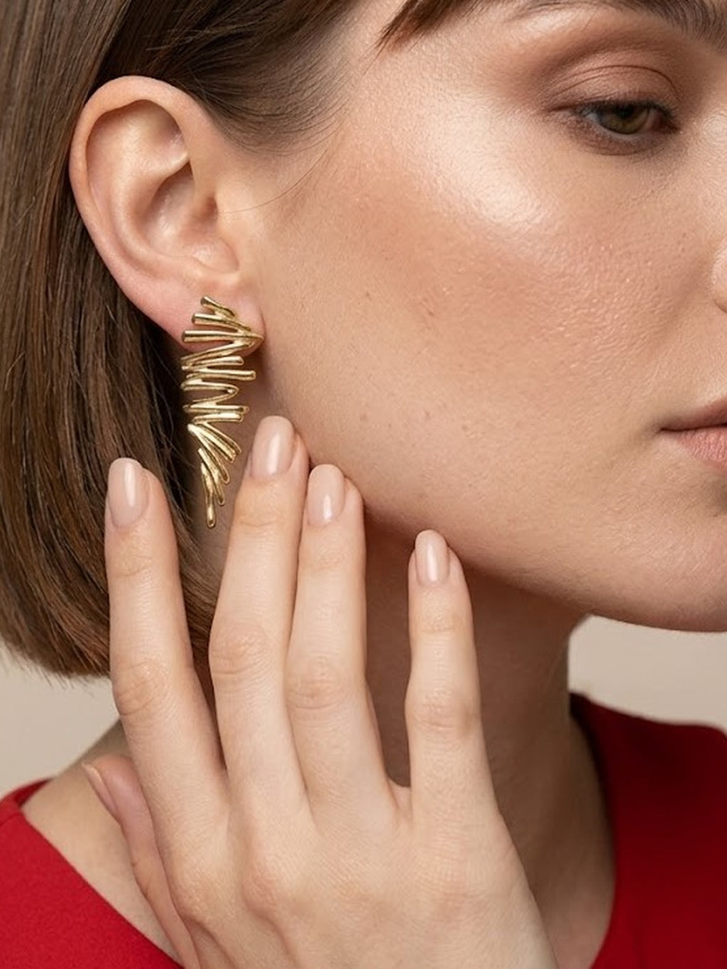 Golden Coil Wrap Earrings