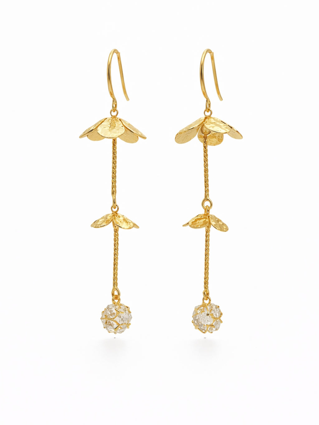 Leaf Chain Drop Earrings