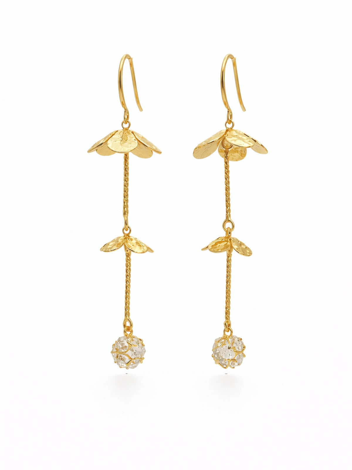 Leaf Chain Drop Earrings