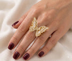 Golden Beauty Butterfly Ring – anti-tarnish gold ring by Nesiy (view 2)