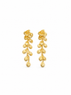 Golden Floral Vine Drop Earrings